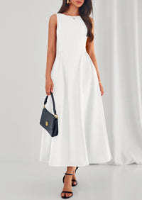 PRETTYGARDEN Summer Sleeveless Maxi Dresses for Women Elegant Classy A Line Tank Formal Midi Long Wedding Guest Dress PRETTYGARDEN