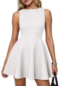 PRETTYGARDEN A Line Dresses for Women Elegant Classy Sleeveless Summer Short Tank Cocktail Party Spring Mini Dress PRETTYGARDEN