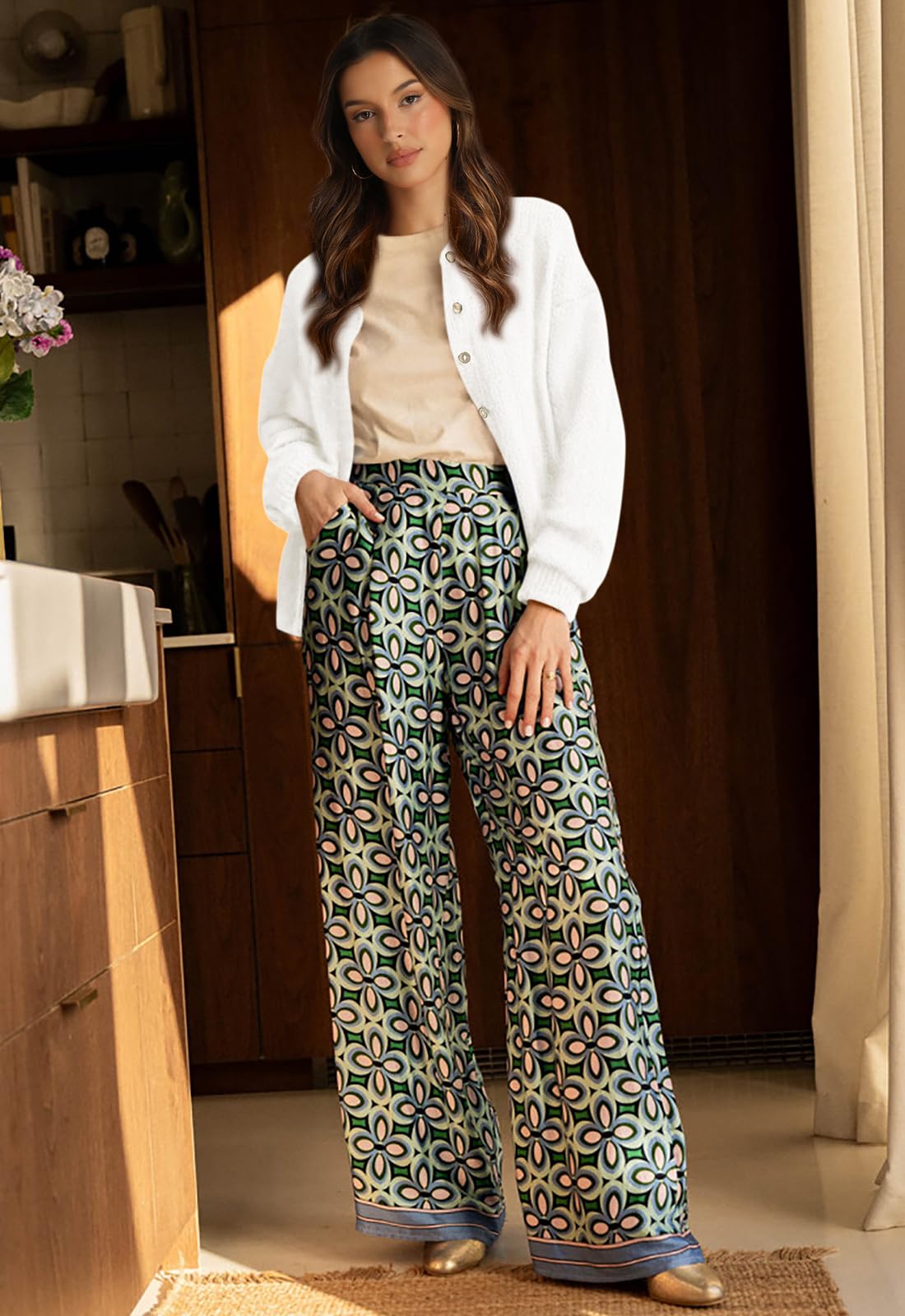 PRETTYGARDEN Long Sleeve Crewneck Button Down Womens Sweaters Fall Open Front Chunky Cardigan Sweaters for Women PRETTYGARDEN