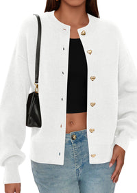 PRETTYGARDEN Cardigan Sweaters for Women Trendy Long Sleeve Open Front Button Down Jacket Fall Clothes Winter Coats