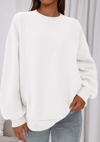 PRETTYGARDEN Sweatshirts for Women Oversized Crewneck Fleece Pullover Long Sleeve Tops Comfy Fall Winter Fashion Outfits