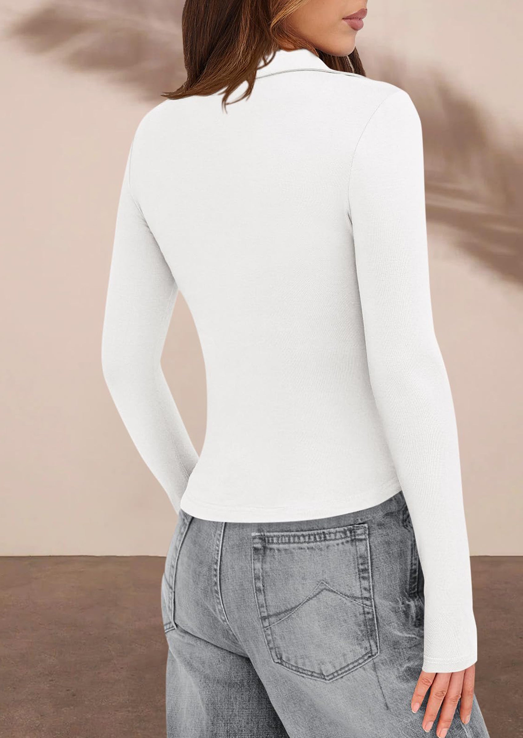 PRETTYGARDEN Womens Button Down Shirts V Neck Collared Ruched Slim Fit Long Sleeve Shirt Casual Fall Fashion Ladies Tops PRETTYGARDEN