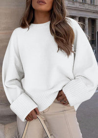 PRETTYGARDEN Women's Fall Oversized Sweaters Casual Crewneck Pullover Long Sleeve Fuzzy Chunky Knit Tops Blouse