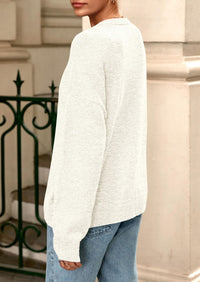 PRETTYGARDEN Fall Long Sleeve Cardigans for Women Trendy Open Front Winter Button Down Crewneck Soft Knit Sweater Jacket