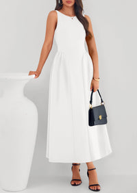 PRETTYGARDEN Summer Sleeveless Maxi Dresses for Women Elegant Classy A Line Tank Formal Midi Long Wedding Guest Dress PRETTYGARDEN