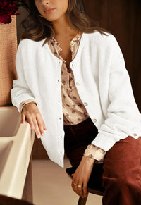 PRETTYGARDEN Long Sleeve Crewneck Button Down Womens Sweaters Fall Open Front Chunky Cardigan Sweaters for Women PRETTYGARDEN