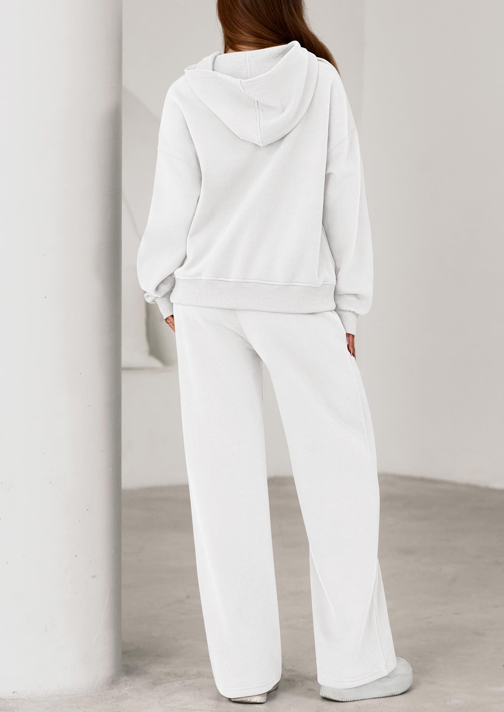 PRETTYGARDEN Women's 2 Piece Outfits Fall Sweatsuits Oversized Hoodies Wide Leg Sweatpants Tracksuits Lounge Matching Sets PRETTYGARDEN