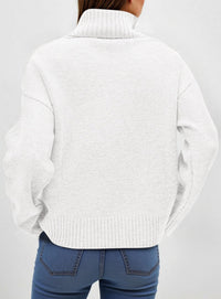 PRETTYGARDEN Womens Turtleneck Long Sleeve Sweater Fall Trendy Loose Fit Casual Tops Chunky Knit Pullover Sweaters