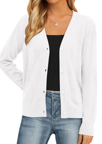 PRETTYGARDEN Women's Soft Winter Cardigan Sweaters Lightweight Knit Button Up Shrug Fall Sweater Tops PRETTYGARDEN