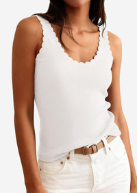 PRETTYGARDEN Womens Summer Sleeveless Tank Tops V Neck Ruffle Lightweight Ribbed Knit Shirt Casual Going Out Top PRETTYGARDEN