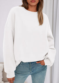 PRETTYGARDEN Sweatshirts for Women Oversized Crewneck Fleece Pullover Long Sleeve Tops Comfy Fall Winter Fashion Outfits