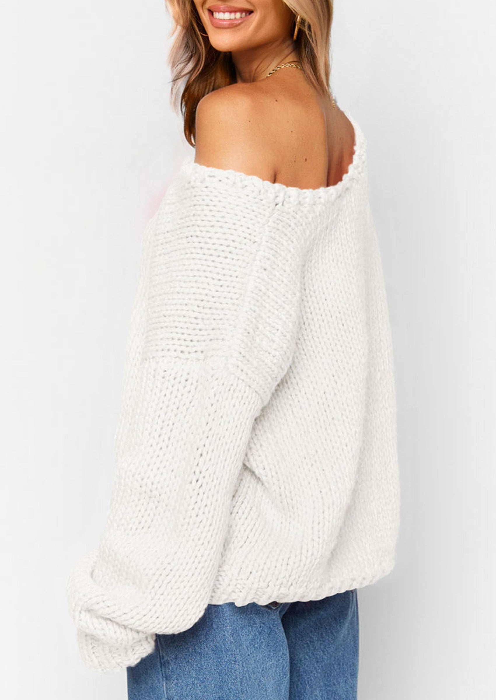 PRETTYGARDEN Women's Fall Oversized Sweaters Long Sleeve V Neck Dressy Casual Chunky Knit Loose Pullover Tops Winter Clothing