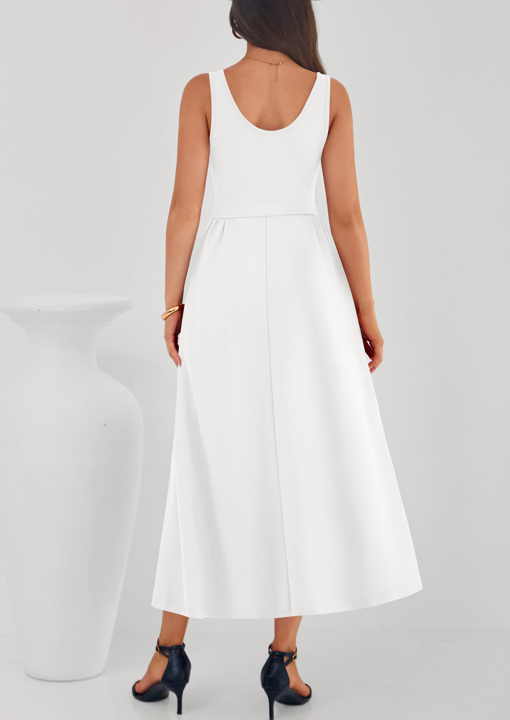 PRETTYGARDEN Summer Sleeveless Maxi Dresses for Women Elegant Classy A Line Tank Formal Midi Long Wedding Guest Dress PRETTYGARDEN