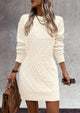 Women's Long Sleeve Short Sweater Dress Chunky Ribbed Knit Tunic Pullover Oversized Fall Sweaters