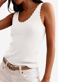 PRETTYGARDEN Womens Summer Sleeveless Tank Tops V Neck Ruffle Lightweight Ribbed Knit Shirt Casual Going Out Top PRETTYGARDEN