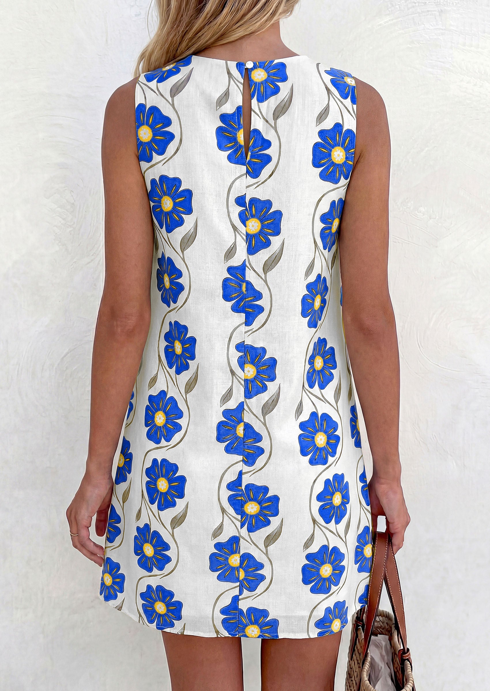 PRETTYGARDEN Sundresses for Women 2026 Summer Elegant Floral A Line Short Party Dress Beach Vacation Clothes PRETTYGARDEN