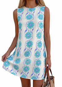 PRETTYGARDEN Sundresses for Women 2026 Summer Elegant Floral A Line Short Party Dress Beach Vacation Clothes PRETTYGARDEN