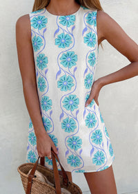 PRETTYGARDEN Sundresses for Women 2026 Summer Elegant Floral A Line Short Party Dress Beach Vacation Clothes PRETTYGARDEN