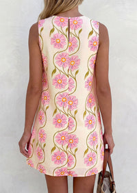 PRETTYGARDEN Sundresses for Women 2026 Summer Elegant Floral A Line Short Party Dress Beach Vacation Clothes PRETTYGARDEN