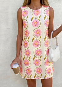 PRETTYGARDEN Sundresses for Women 2026 Summer Elegant Floral A Line Short Party Dress Beach Vacation Clothes PRETTYGARDEN