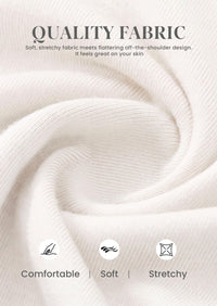 PRETTYGARDEN Off The Shoulder Tops for Women Going Out Long Sleeve Shirts Fall Casual Fitted Ribbed Ruched Y2K Clothes