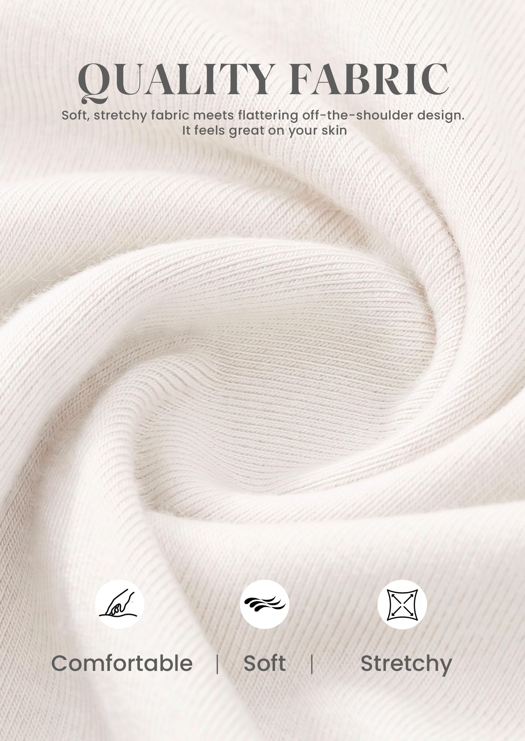 PRETTYGARDEN Off The Shoulder Tops for Women Going Out Long Sleeve Shirts Fall Casual Fitted Ribbed Ruched Y2K Clothes