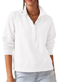 PRETTYGARDEN Women's Fall Trendy Oversized Sweatshirts | Comfy Ribbed Fabric, Raglan Long Sleeve Collared; Button Up Henley Pullover Blouse, Casual Workout Tops, Y2K Fashion Clothing