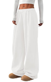PRETTYGARDEN Fall Womens Sweatpants Baggy Wide Leg Pants with Pockets | Elastic Waist Loose Trousers Pants for Women, Pleated Front Soft Cotton Sweatpants Women, Fashion Outfits,Jogger Sweatpant