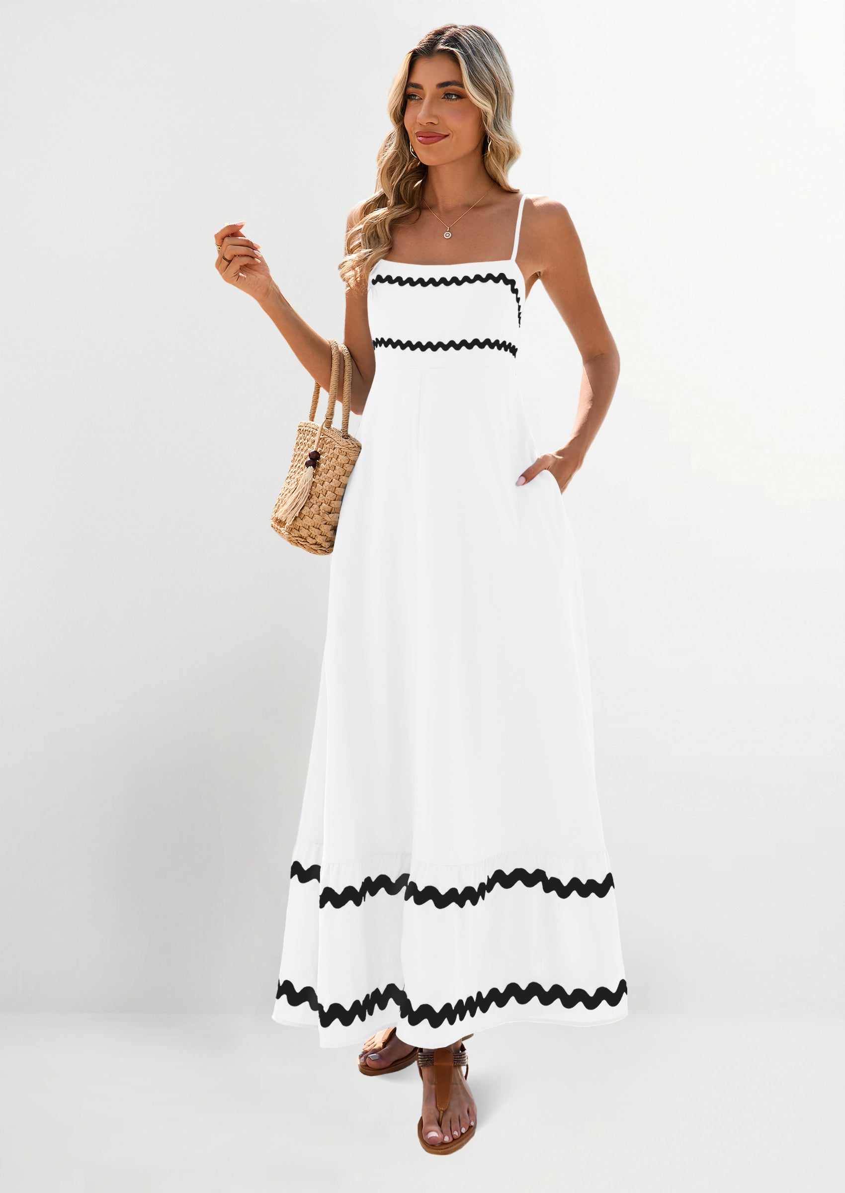 PRETTYGARDEN Women's Summer Flowy Maxi Dress Casual Sleeveless Spaghet PRETTYGARDEN Women's Summer Flowy Maxi Dress Casual Sleeveless Spaghet