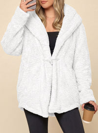 PRETTYGARDEN Women's Winter Warm Coats Hooded Faux Fur Sherpa Jacket  Fuzzy Fleece, Thumb Holes, Long Sleeve Pockets, Teddy Bear Jackets, Trendy Casual Fall Clothes, Holiday Going Out Outfits