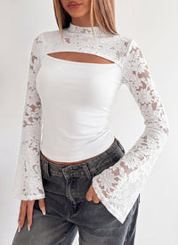 PRETTYGARDEN Womens Tops Fall Sexy Bell Long Sleeve Shirts Cut Out Fitted Y2k Lace Tshirt Ruched Going Out Crop Top 2026
