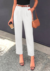 PRETTYGARDEN Womens Dress Pants Summer 2026 Work Clothes Tapered High Waisted Trousers Slacks Pockets Business Casual Outfits