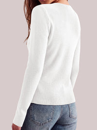PRETTYGARDEN Long Sleeve Button Front Cardigan Sweaters for Women Fall Tops | Crewneck Ribbed Knit Sweater, Soft Short Cardigans, Business Casual Office Work Tops, Date Night Fashion Clothing Outfits