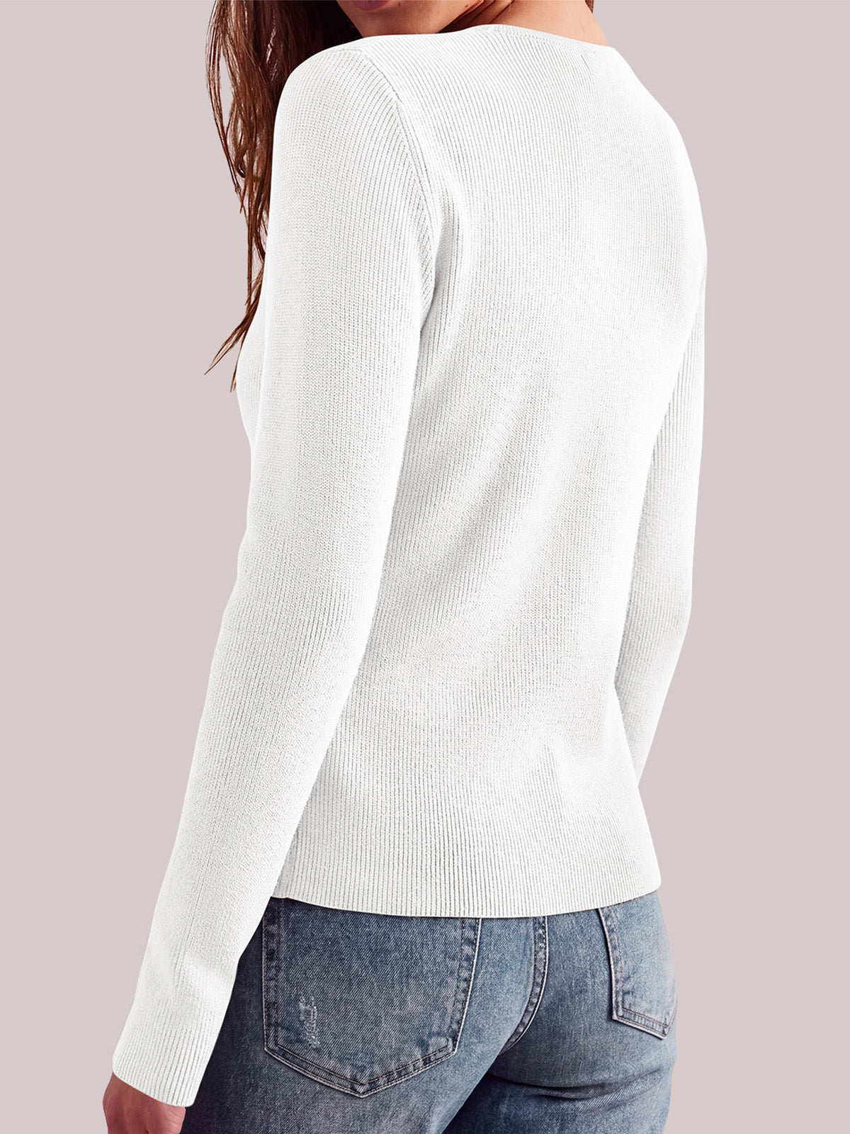 PRETTYGARDEN Long Sleeve Button Front Cardigan Sweaters for Women Fall Tops | Crewneck Ribbed Knit Sweater, Soft Short Cardigans, Business Casual Office Work Tops, Date Night Fashion Clothing Outfits