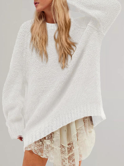 PRETTYGARDEN Womens Oversized Fuzzy Fall Sweaters 2026 Casual Pullover Tops Crew Neck Cozy Ribbed Knit Sweater, Slouchy Loose Fit Raglan Long Sleeve Tops, Chunky Soft Cute Clothes, Fashion Winter Wear