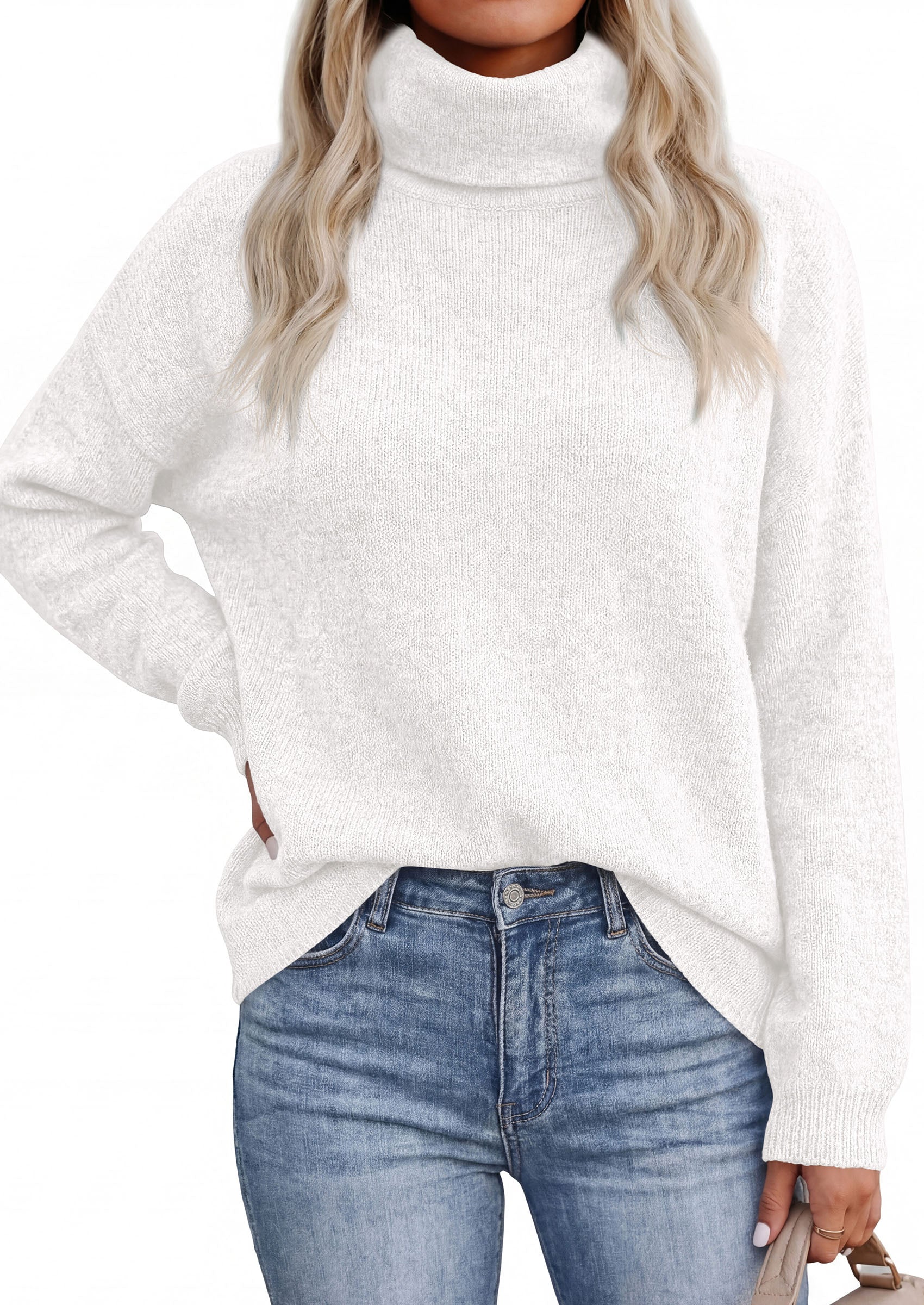 PRETTYGARDEN Women's Winter Turtleneck Sweaters Oversized Warm Pullover  Cozy Chunky Knit Sweater, Long Sleeve Tunic, Loose Fit Dressy Casual Tops, Trendy Fall Fashion Clothing, Holiday Outfits