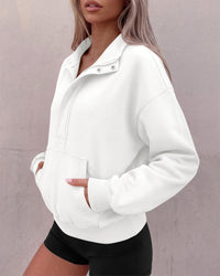 PRETTYGARDEN Womens Long Sleeve Quarter Zip Crop Sweatshirts | Mock Neck FLeece Sweatshirt, Button up Henley Neck Pullover, Relaxed Fit Cropped Tops, Casual Lounge Wear, Fall Outfits 2026