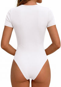 PRETTYGARDEN Body Suits for Womens Summer Tops 2026 Casual Short Sleeve Ribbed Fitted Basic Tee Shirts Spring Fashion Clothes PRETTYGARDEN