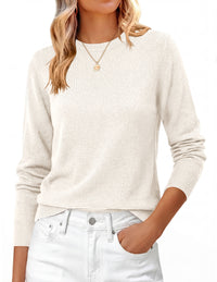 PRETTYGARDEN Womens Fall Basic Long Sleeve Sweater | Soft Knit Fabric, Classic Crew Neck Sweaters, Loose Fit Sweater, Casual Going Out Outfits, 2026 Winter Trendy Clothes