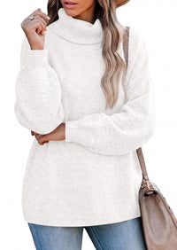 PRETTYGARDEN Women's Winter Turtleneck Sweaters Oversized Warm Pullover  Cozy Chunky Knit Sweater, Long Sleeve Tunic, Loose Fit Dressy Casual Tops, Trendy Fall Fashion Clothing, Holiday Outfits