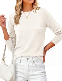 PRETTYGARDEN Womens Fall Basic Long Sleeve Sweater | Soft Knit Fabric, Classic Crew Neck Sweaters, Loose Fit Sweater, Casual Going Out Outfits, 2026 Winter Trendy Clothes