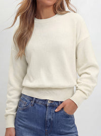 PRETTYGARDEN Womens Crewneck Long Sleeve Fall Sweaters  | Cinched Waist, Loose Fit, Knit Pullover Tops, Ribbed Hem, Basic Work Sweaters, Trendy Fall Outfits, Winter Layering Clothing