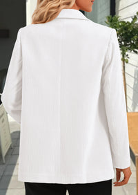 PRETTYGARDEN Women's Winter Corduroy Blazers Jackets Dressy Casual Ribbed Long Sleeve Lapel Fashion Work Business Outerwear