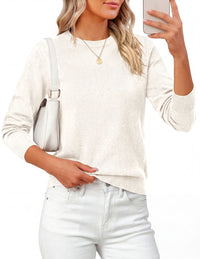 PRETTYGARDEN Womens Fall Basic Long Sleeve Sweater | Soft Knit Fabric, Classic Crew Neck Sweaters, Loose Fit Sweater, Casual Going Out Outfits, 2026 Winter Trendy Clothes