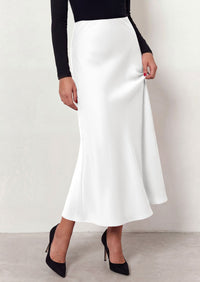 PRETTYGARDEN Women's 2026 Fall Fashion Maxi Long Skirts Trendy Silk Satin High Waisted A Line Mermaid Business Casual Outfits