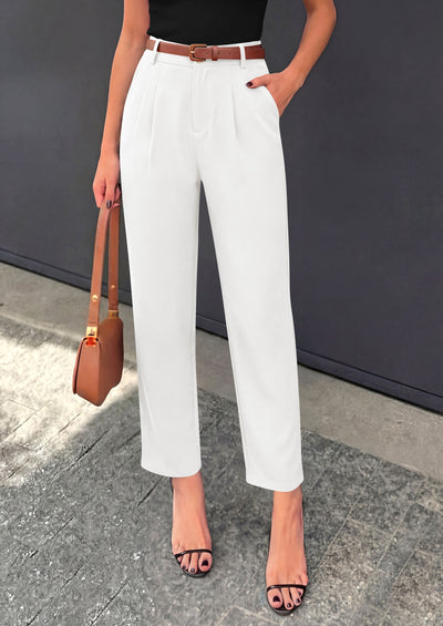 PRETTYGARDEN Womens Dress Pants Summer 2026 Work Clothes Tapered High Waisted Trousers Slacks Pockets Business Casual Outfits