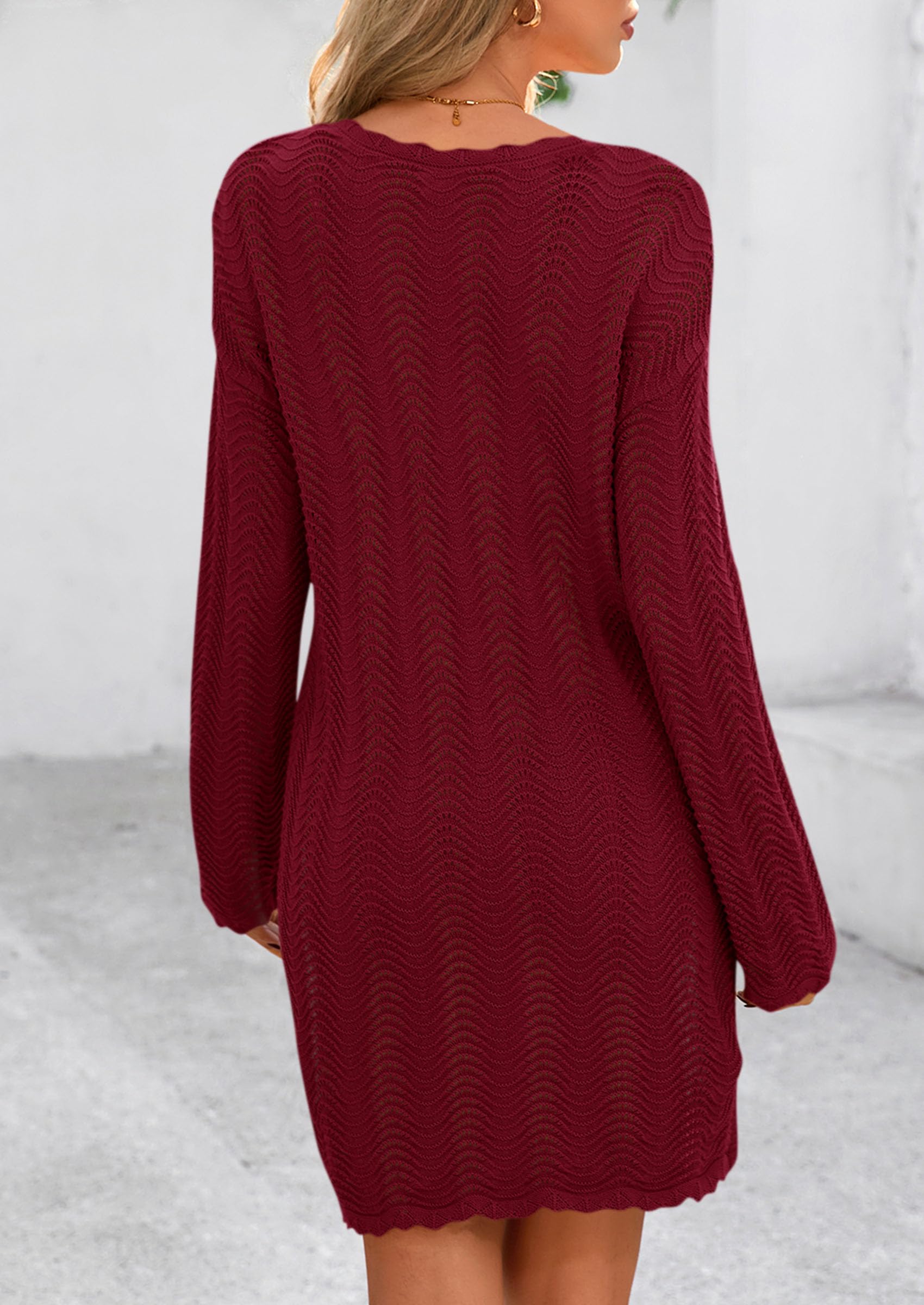 PRETTYGARDEN Women's Swimsuit Cover Up Summer Bathing Suit Swimwear Crochet Knit Dress Fashion Beach Vacation Clothes