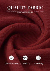 PRETTYGARDEN Off The Shoulder Tops for Women Going Out Long Sleeve Shirts Fall Casual Fitted Ribbed Ruched Y2K Clothes