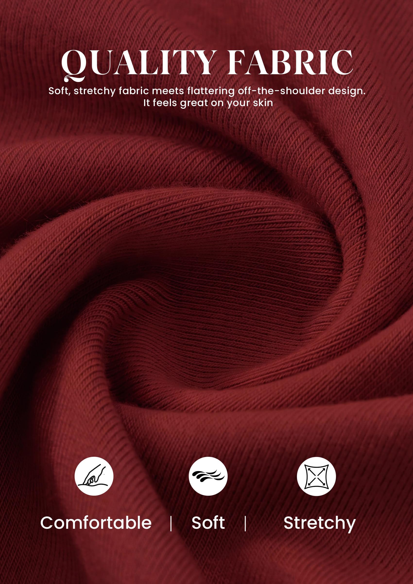 PRETTYGARDEN Off The Shoulder Tops for Women Going Out Long Sleeve Shirts Fall Casual Fitted Ribbed Ruched Y2K Clothes
