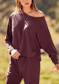 PRETTYGARDEN Women's Fall 2 Piece Lounge Set Long Sleeve Tops Ribbed Pants Spring Matching Sweatsuit Travel Outfits Clothes